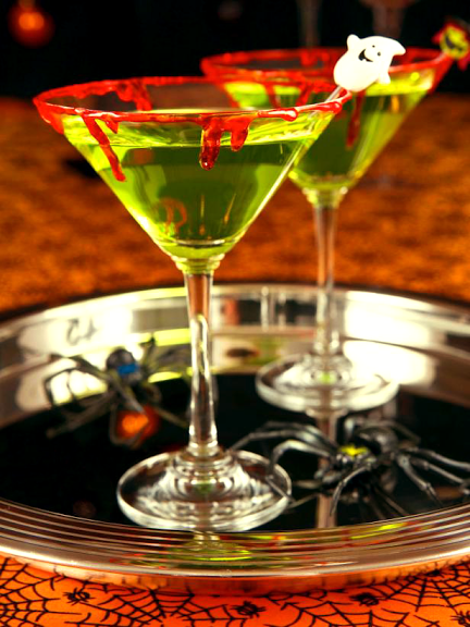 Scary Green Jelly Cocktail